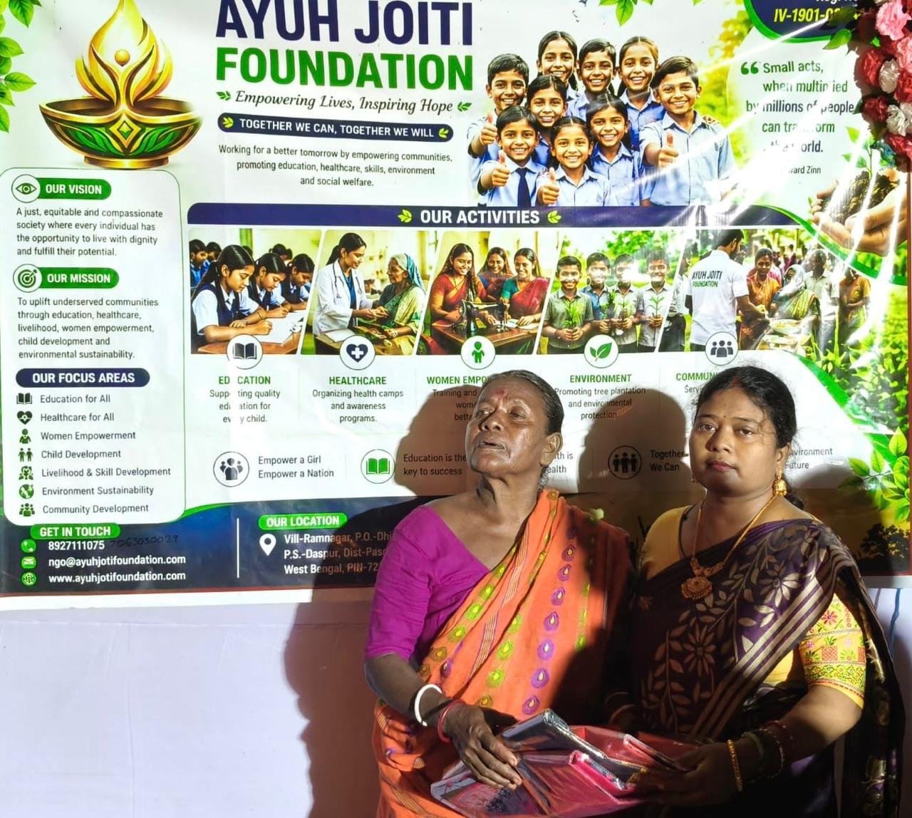 16 অক্টোবর দূর্গা ষষ্ঠী উপলক্ষে বস্ত্র বিতরণ অনুষ্ঠান